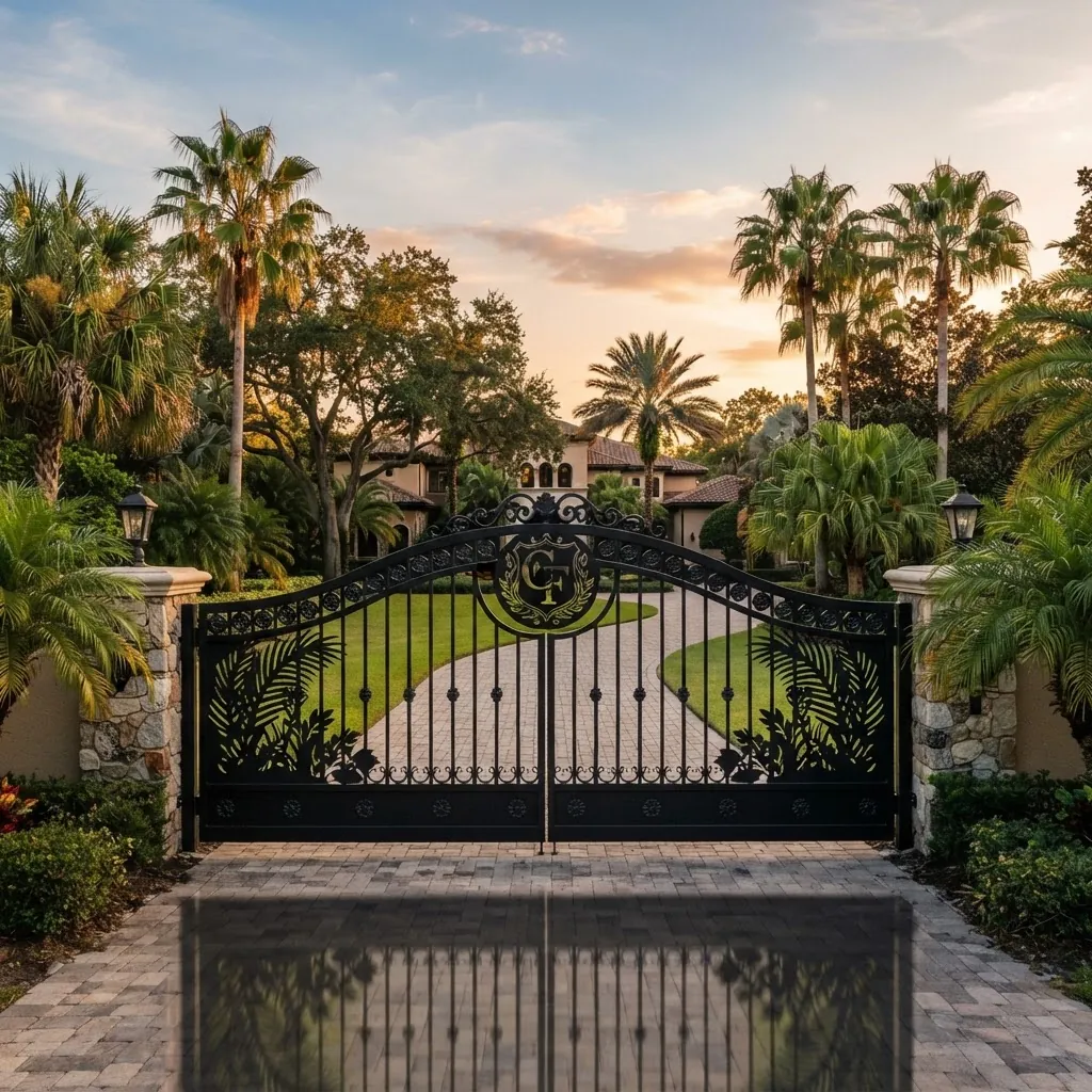 Custom fabricated steel gate by Capital Notion